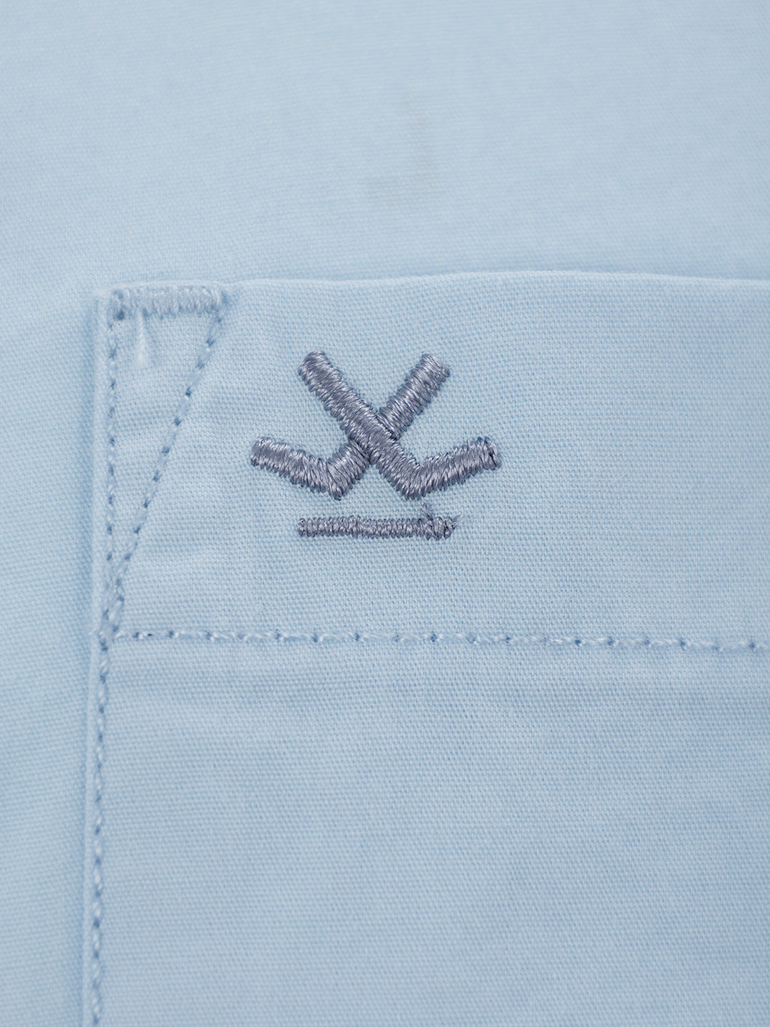 Solid Regular Fit Full Sleeve Shirt | Light Blue