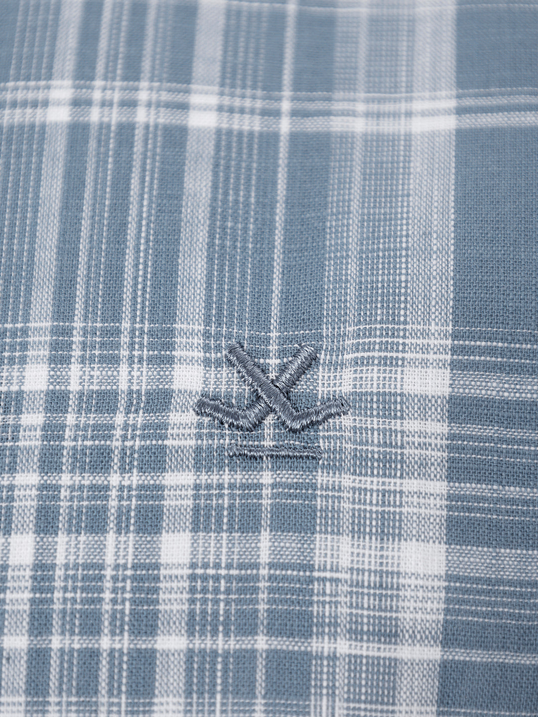 Slim Fit Ceckered Full Sleeve Shirt | Blue