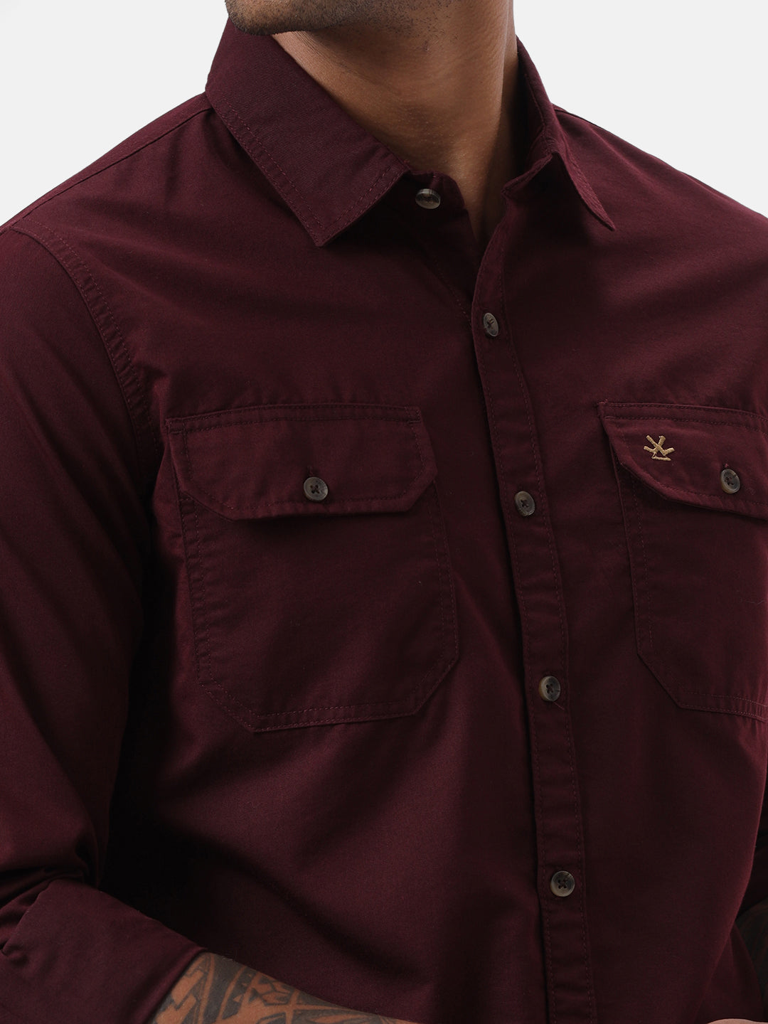 Basic Solid Maroon Shirt