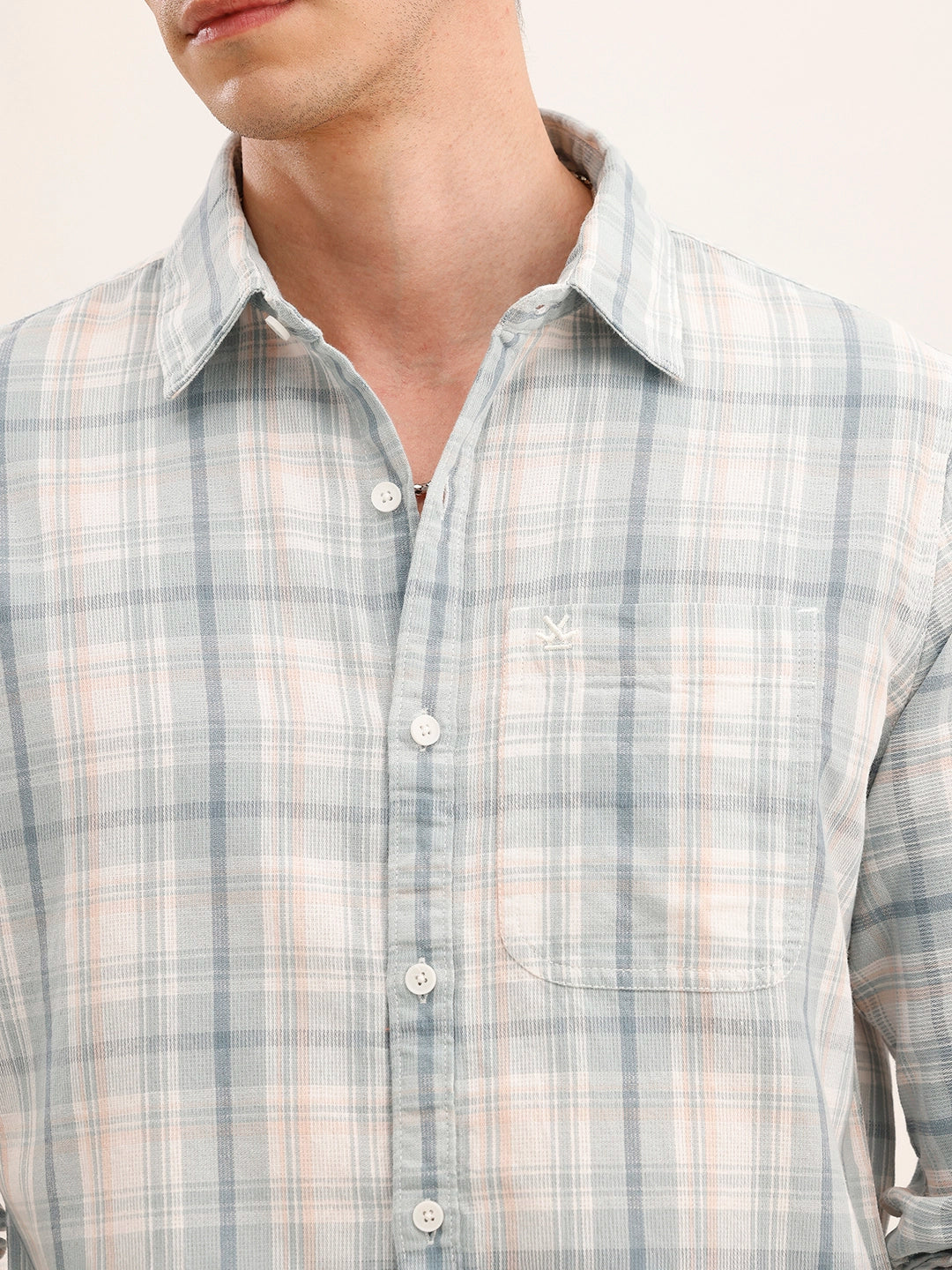 Regular Fit Checkered Shirt | Multicolor