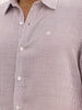 Slim Fit Striped Full Sleeve Shirt | Purple