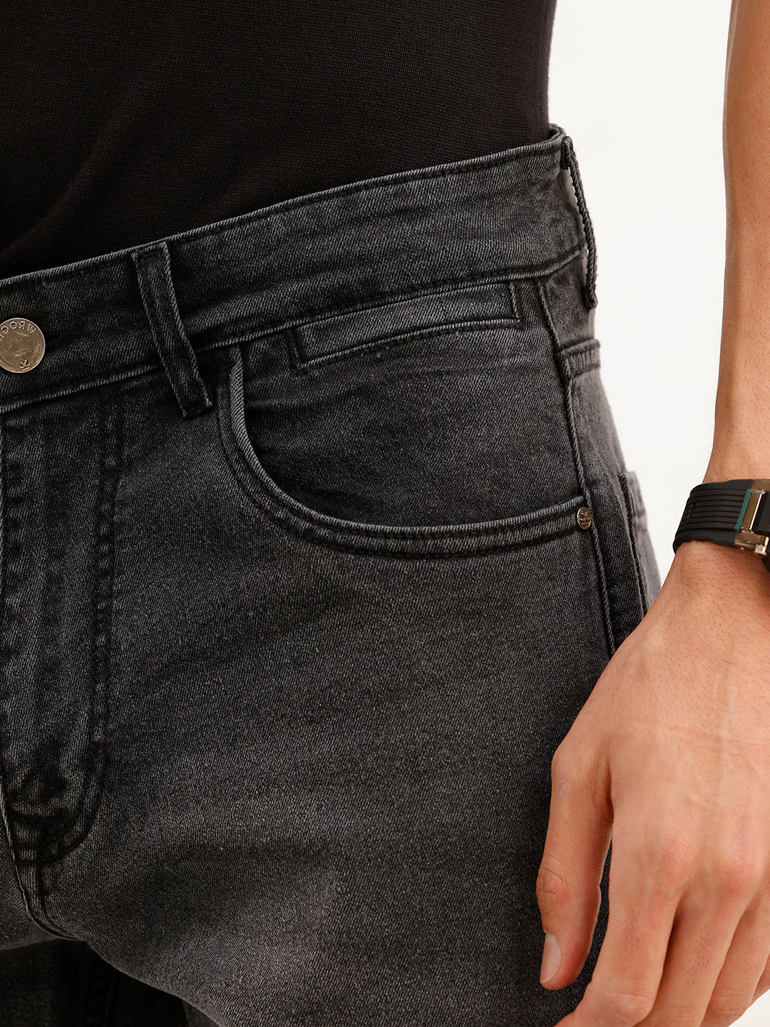 Faded Anti Fit Denim Jeans | Dark Grey