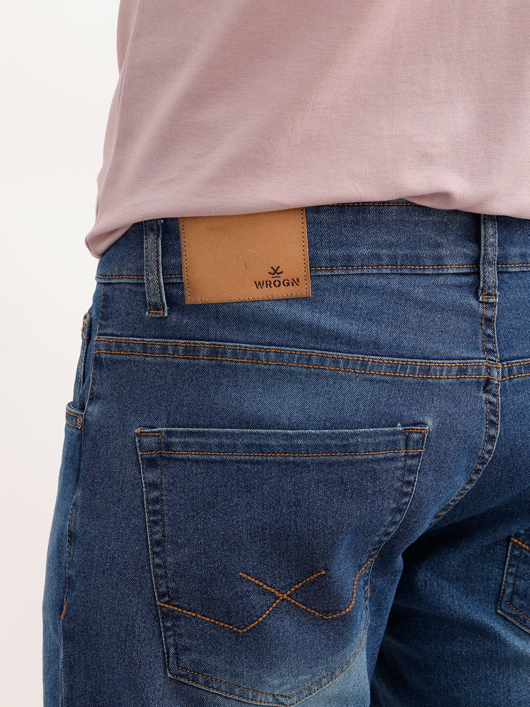 Faded Slim Fit Denim Jeans | Dark Blue | WUJN2609F