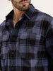Oversized Checkered Double Pocket Shirt | Blue