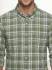 Slim Fit Checkered Shirt | Olive