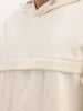 Solid Oversized Fit Hooded Sweatshirt | Off White