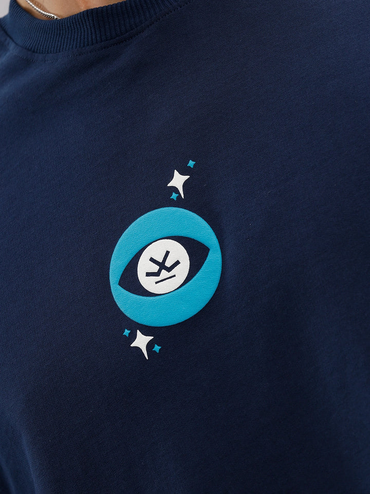 Zen Inspired Oversized Nomad Edition Graphic T-Shirt  |  Blue