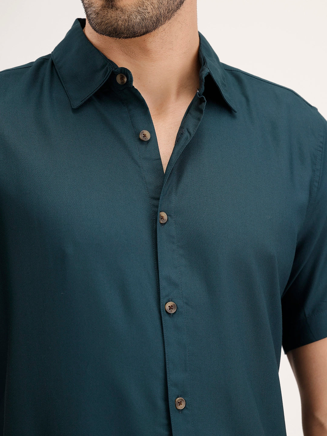 Solid Comfort Fit Shirt | Teal