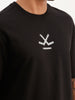 Oversized Back Printed T-Shirt | Black | WTS02HSOS1357S