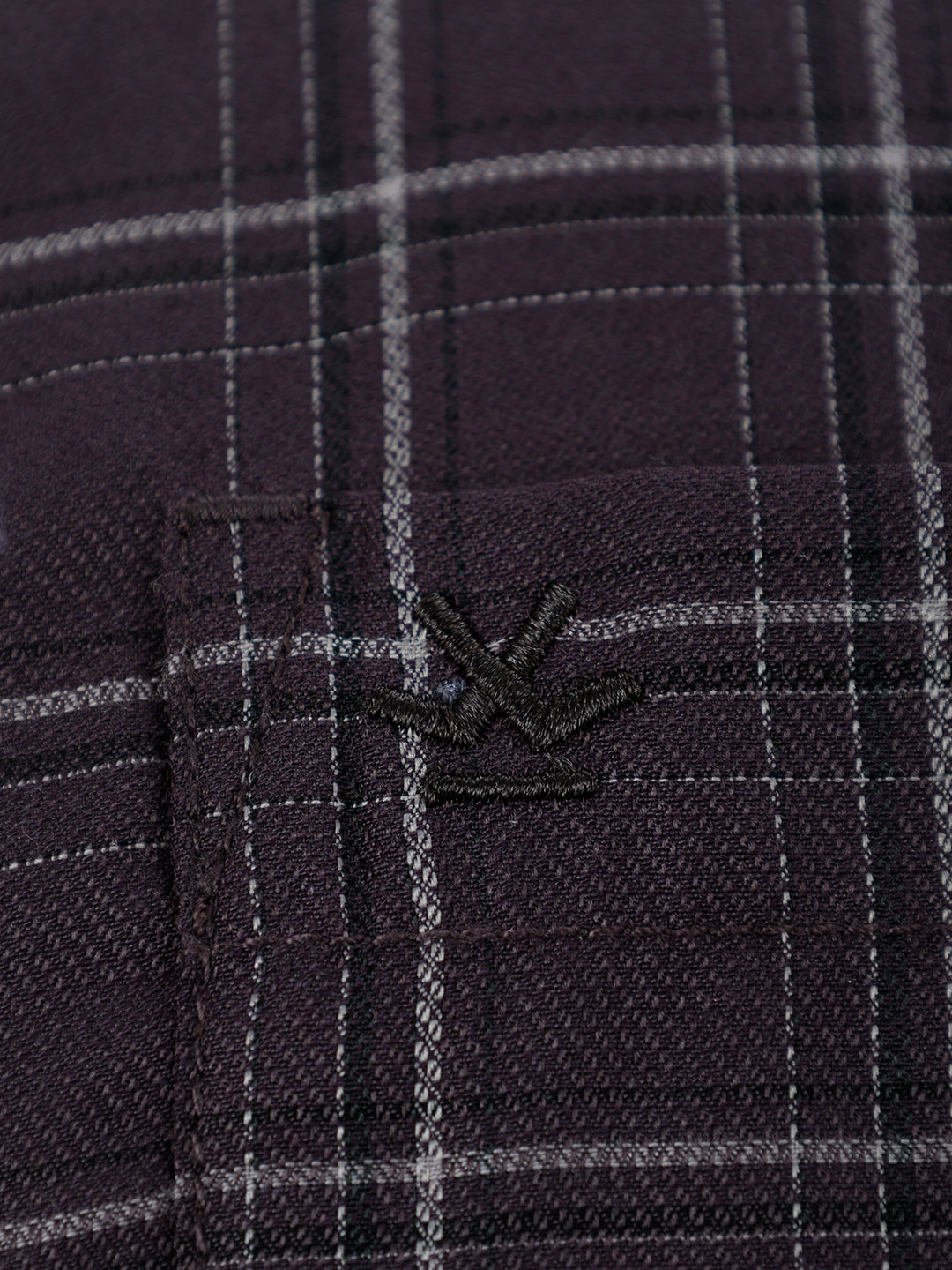 Regular Fit Checkered Shirt | Purple