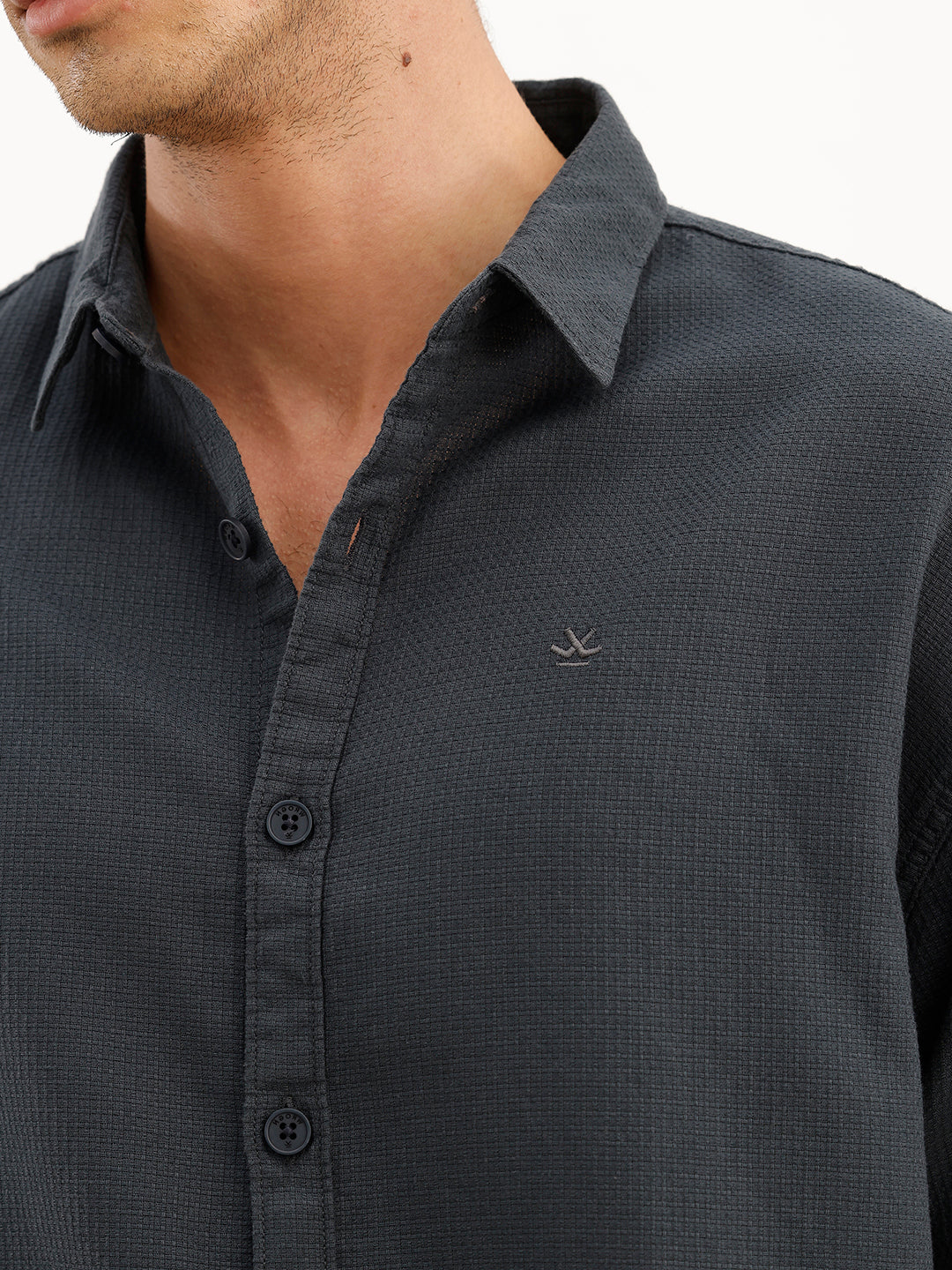 Solid Oversized Full Sleeve Shirt | Blue