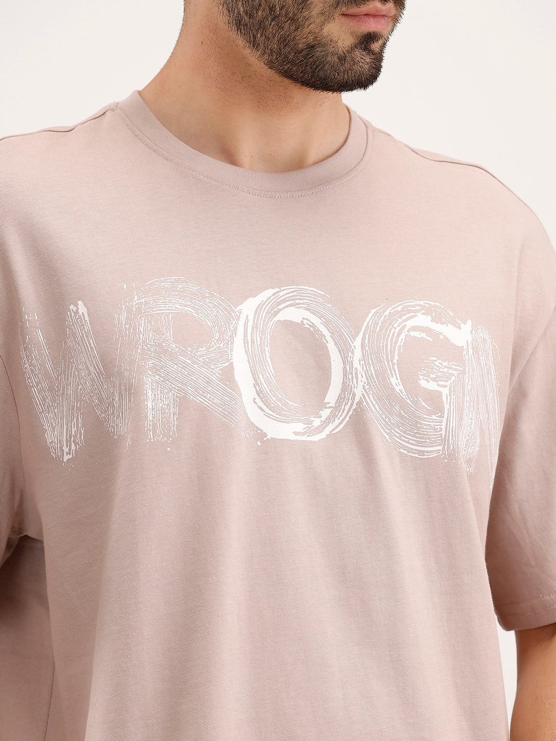 Classic Placement Printed T-Shirt | Brown