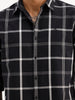 Classic Slim Fit Checkered Shirt | Black