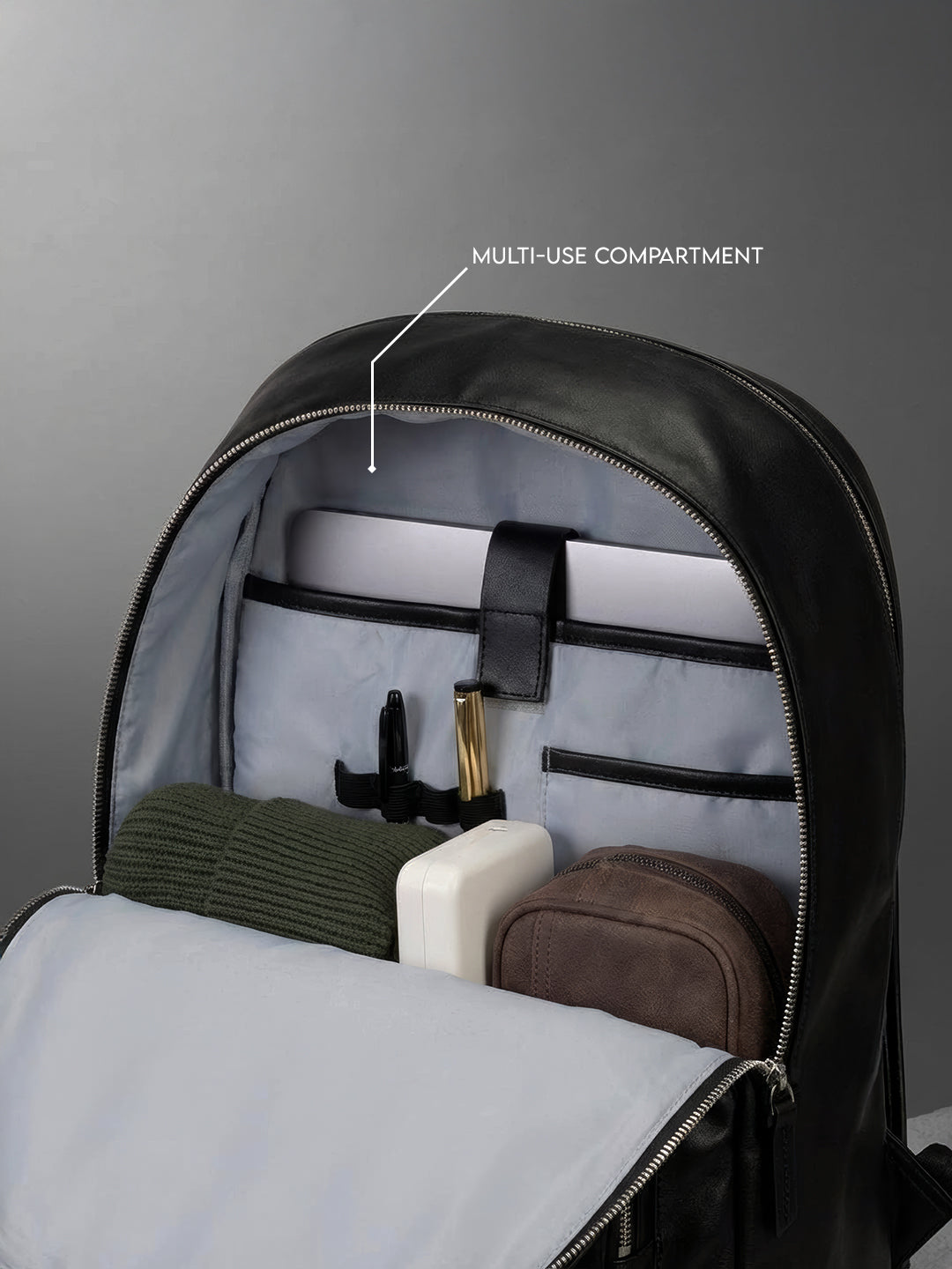 Structured Front Pocket Backpack | Black