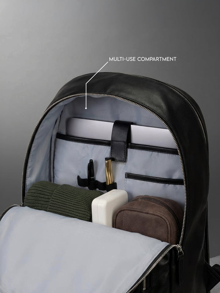 Structured Front Pocket Backpack | Black