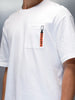 Men's Oversized Pocket Printed Graphic T-shirt | White