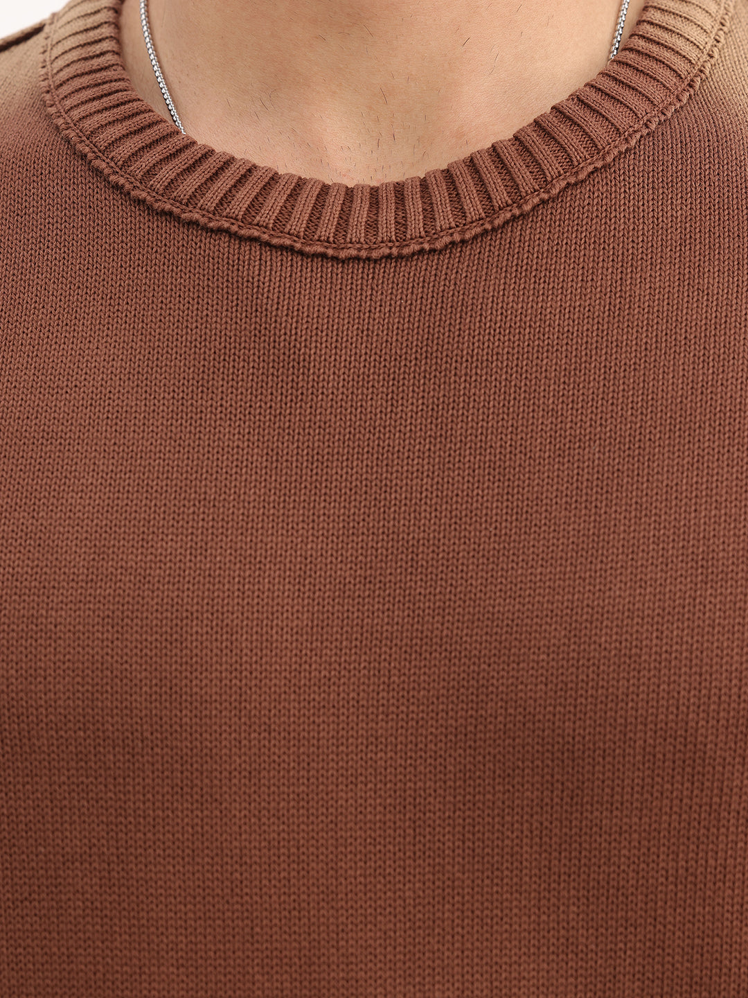 Comfort Fit Faded Sweater | Rust