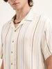 Resort Collar Striped Shirt | Off White