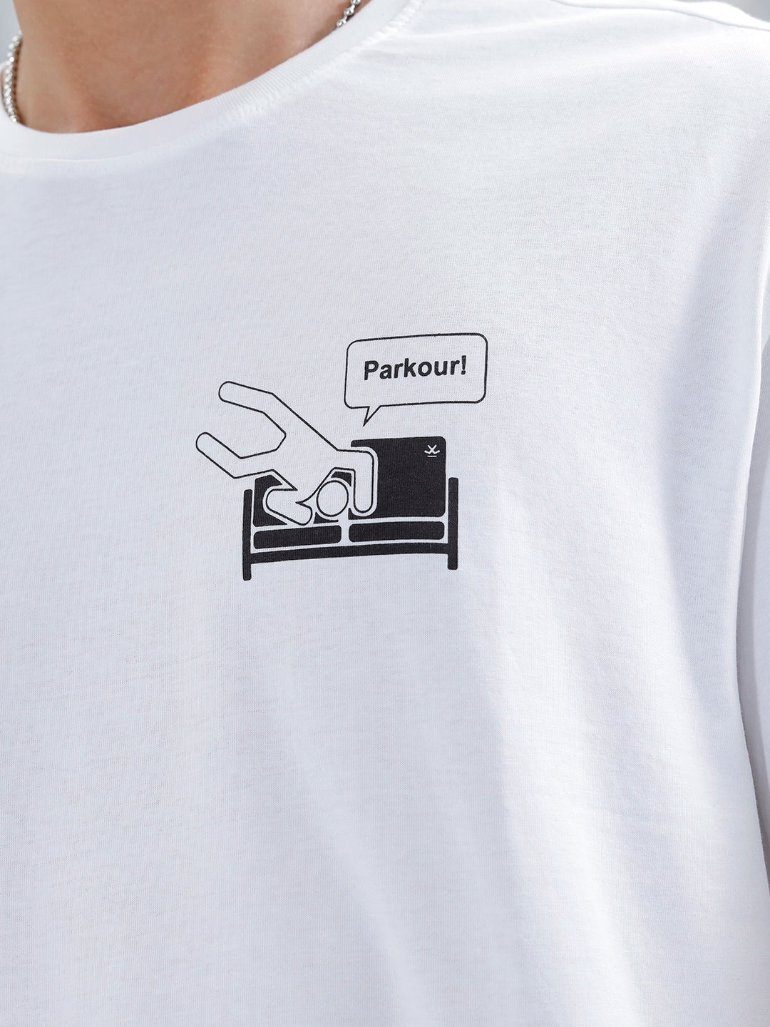 Casual Men’s Oversized T-Shirt Featuring The Office | White