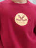 Wrogn Comfort Fit Graphic Sweatshirt For Men | Maroon