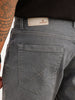 Solid Contrast Stitch Denim Jeans | Light Grey