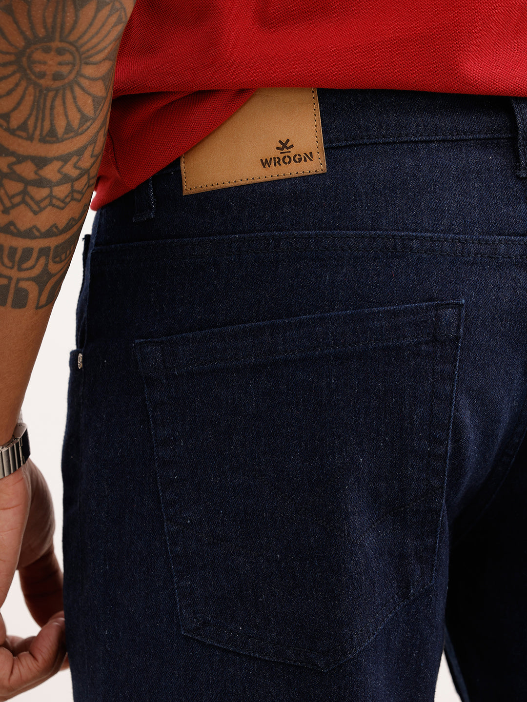 Solid Slim Fit Denim Jeans | Dark Blue