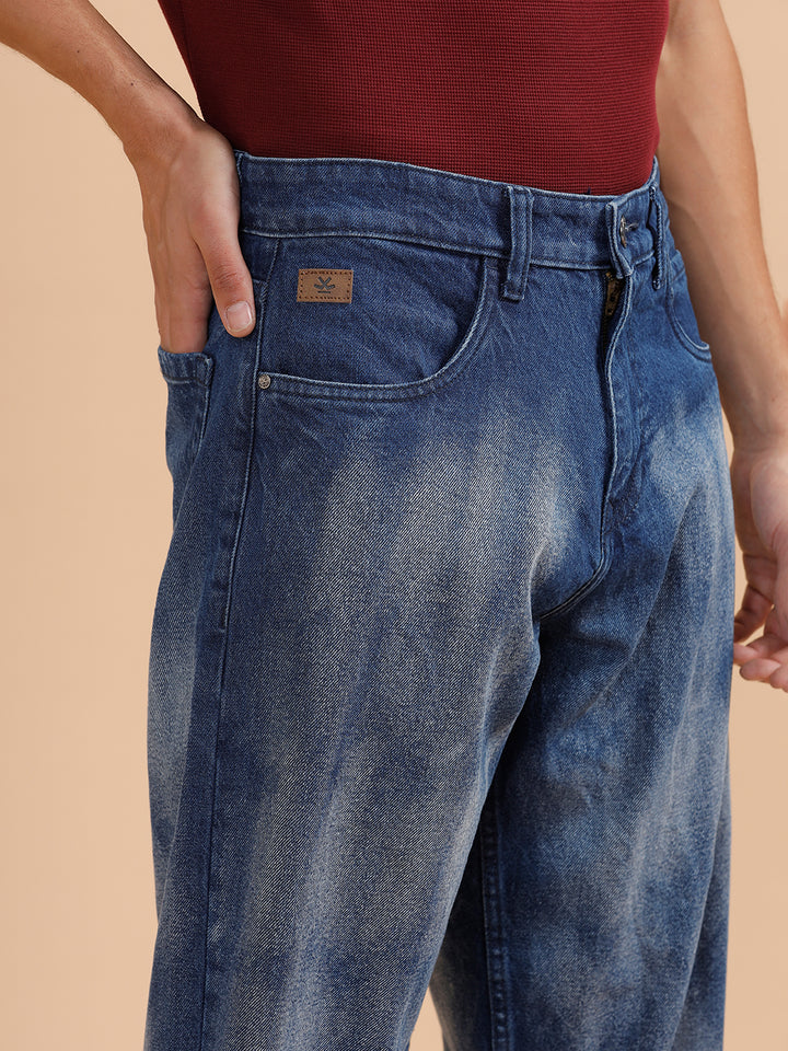 Heavy Fade Loose Fit Jeans | Blue