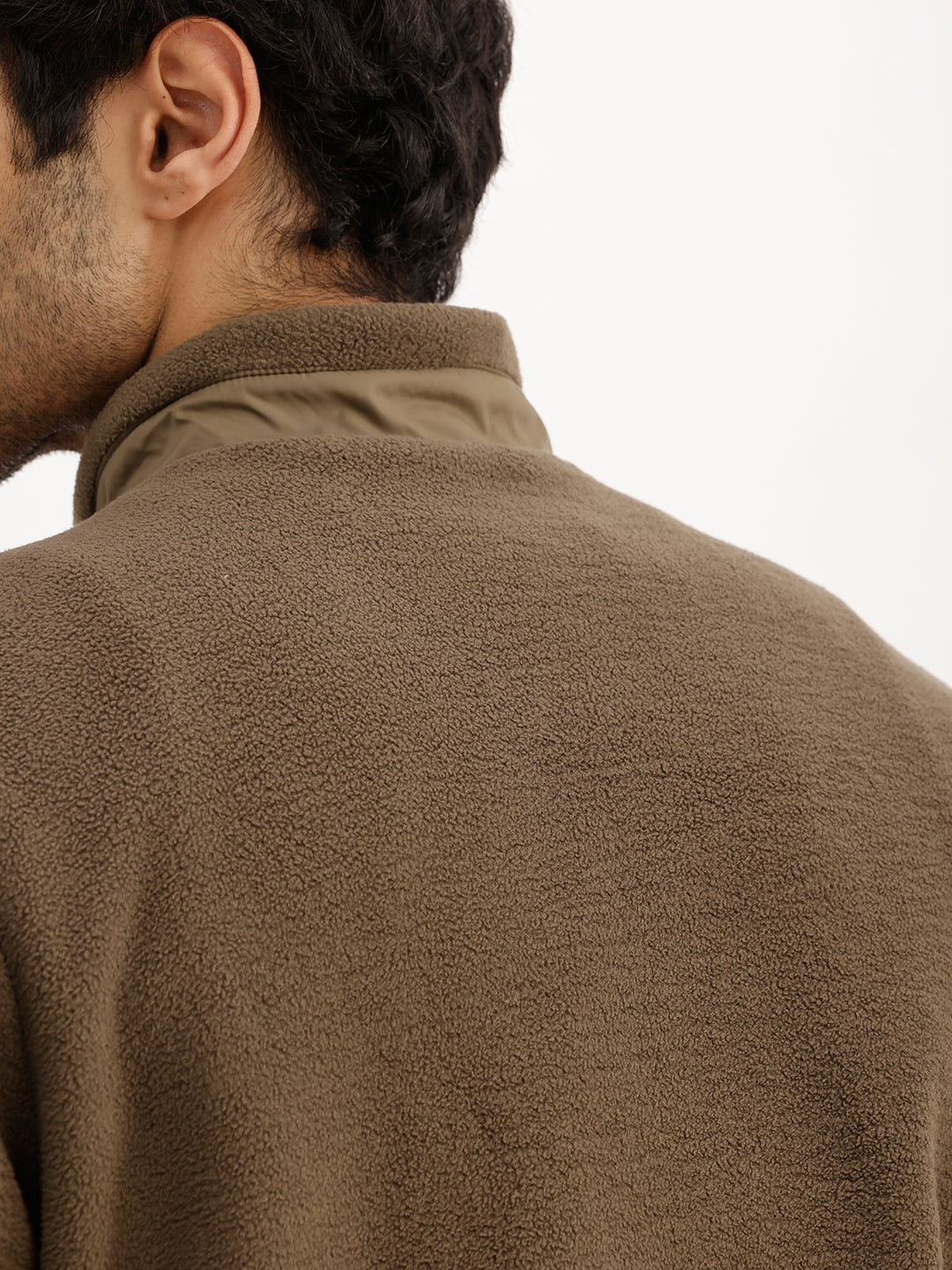 Classic Regular Fit Sherp Jacket | Olive