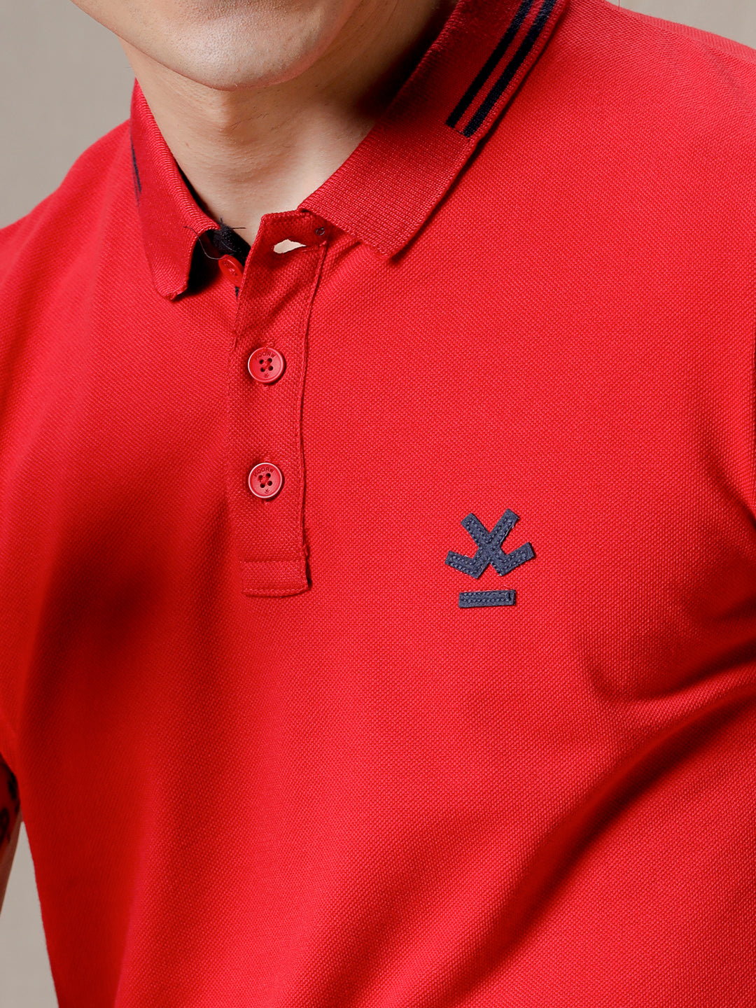 All Red Solid Polo T-Shirt