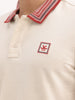 Classic Slim Fit Jacquard Collar Polo T-Shirt | Beige