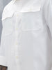 Wrogn Oversized Double Pocket Textured Shirt For Men's | Off White