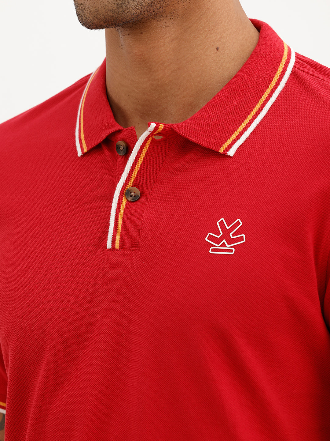 Classic Tipping Collar Polo T-Shirt | Red | WWTS245F