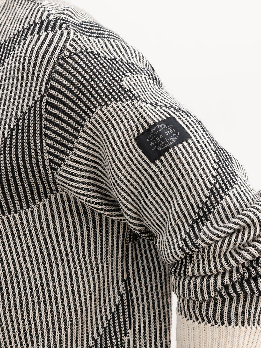 Classic Jacquard Full Sleeve Sweater | Black | WSW02FSRE1089W