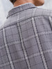 Textured Checkered Pattern Regualr Fit Shirt | Grey