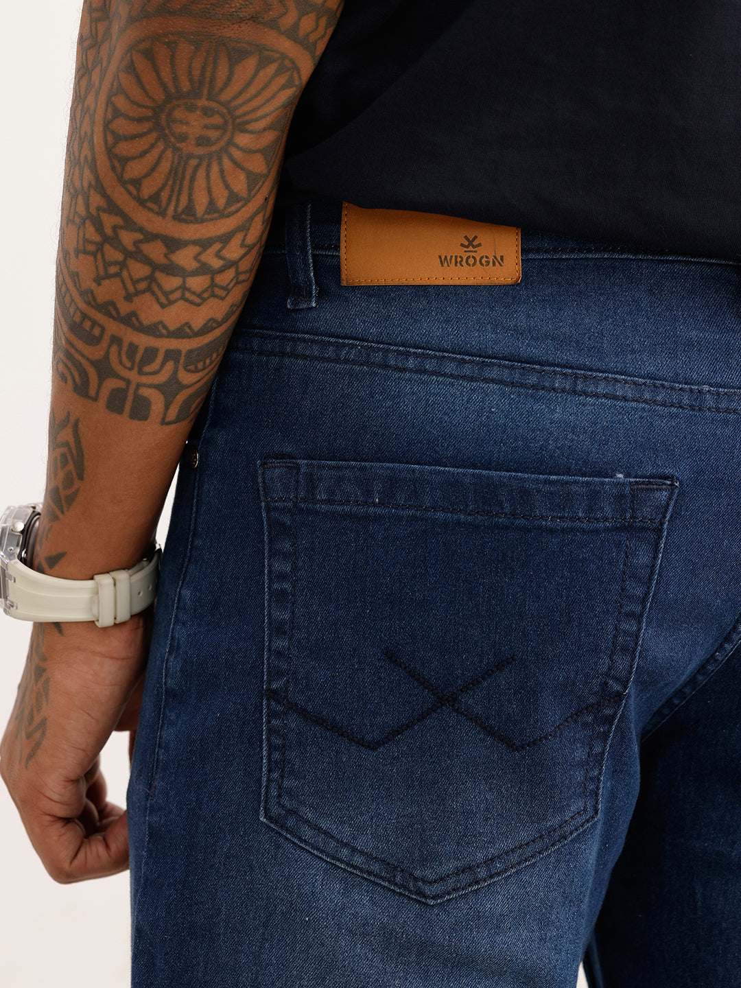 Slim Fit Washed Denim Jeans | Black