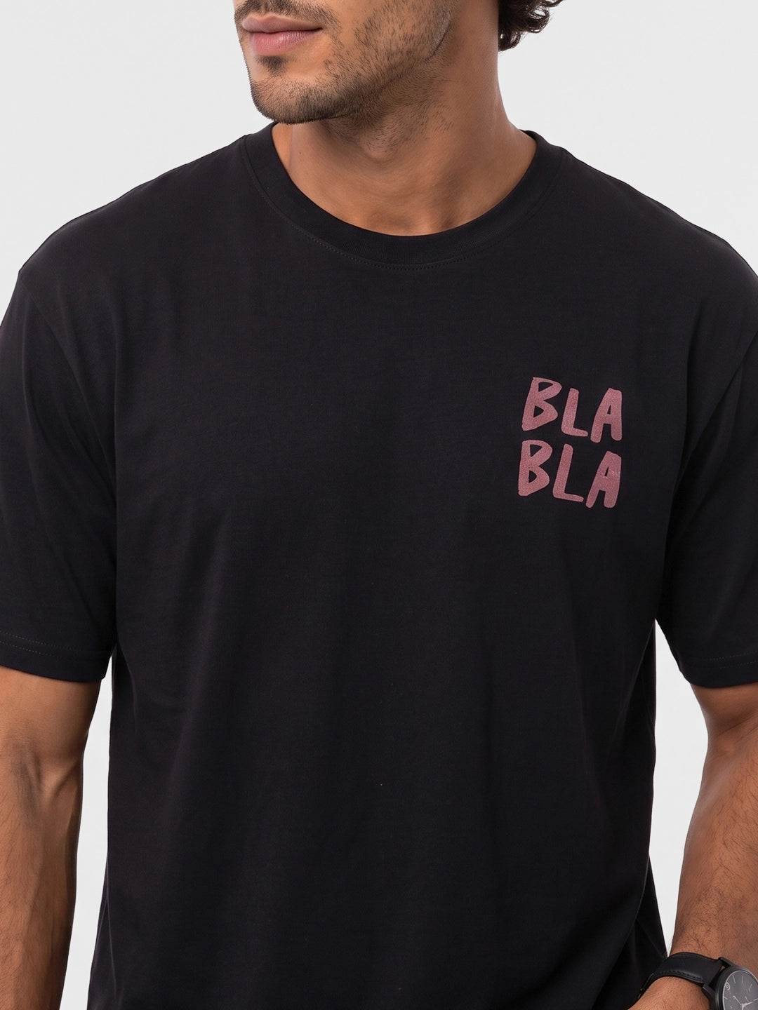 Classic Back Printed T-Shirt | Black