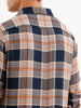 Classic Slim Fit Checkered Shirt  | Navy Blue