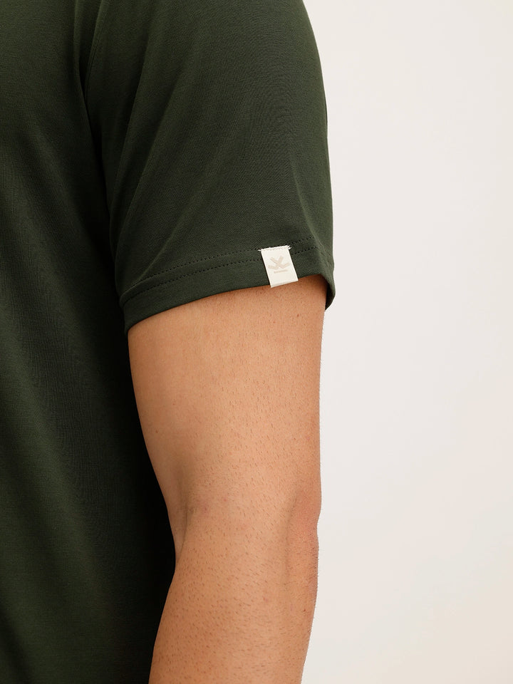 Solid Slim Fit T-Shirt | Olive