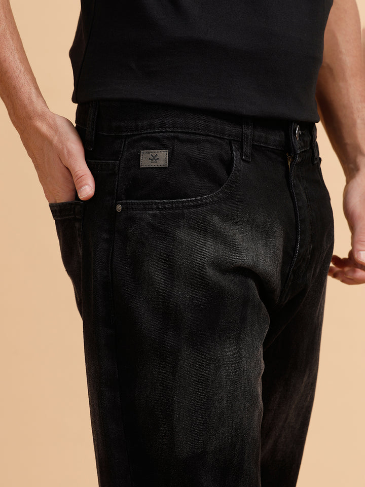 Heavy Fade Anti Fit Jeans | Black