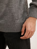 Solid Regular Fit Knitted Sweater | Grey