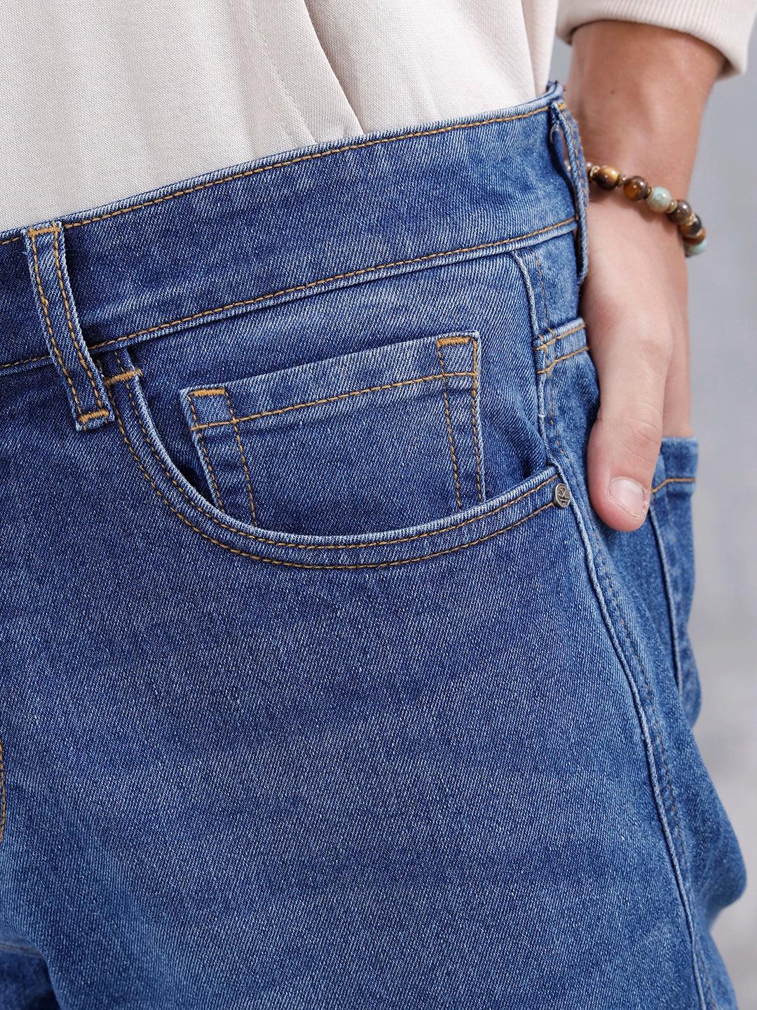 Men's Casual Relaxed Fit Cargo Jeans | Super Stone