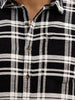 Slim Fit Checkered Full Sleeve Shirt | Black