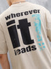 Back Printed Oversized T-Shirt | Beige