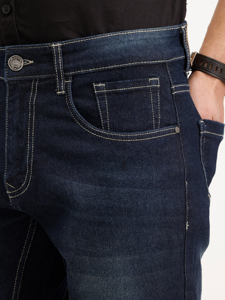 Slim Fit Faded Denim Jeans | Blue