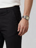 Solid Slim Fit Trouser | Black