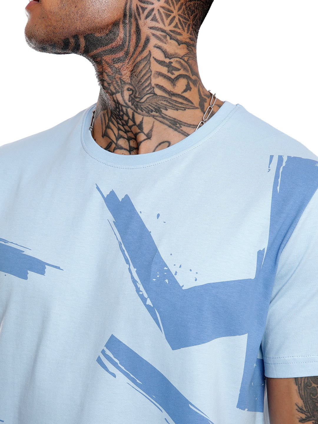 Wrogn Brush Strokes Crew Neck T-Shirt