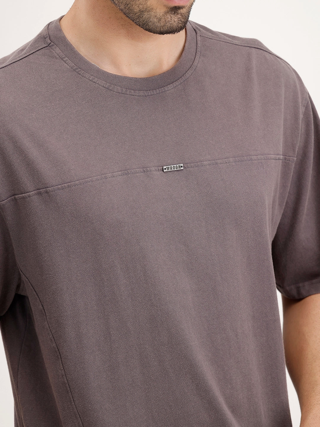 Oversized Cut & Sew T-Shirt | Dark Grey