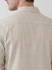 Slim Fit Gingham Checkered Shirt | Beige