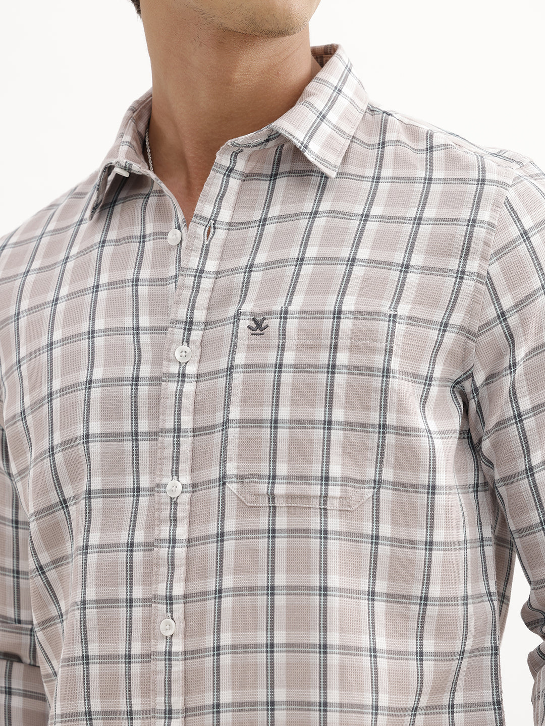 Classic Checkered Full Sleeve Shirt | Brown