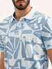 Slim Fit AOP Polo T-Shirt | Blue